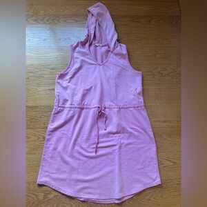 Pink Sleeveless Hooded Dress Large